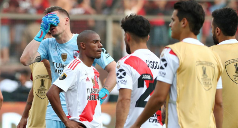 Lamento de los jugadores de River tras la derrota ante Flamengo por Copa Libertadores, REUTERS