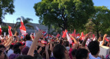 Hinchas de River tras la llegada del plantel,