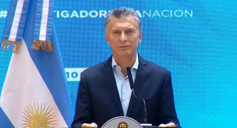 Mauricio Macri, acto en Casa Rosada