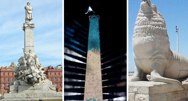 Collage, monumentos, Argentina