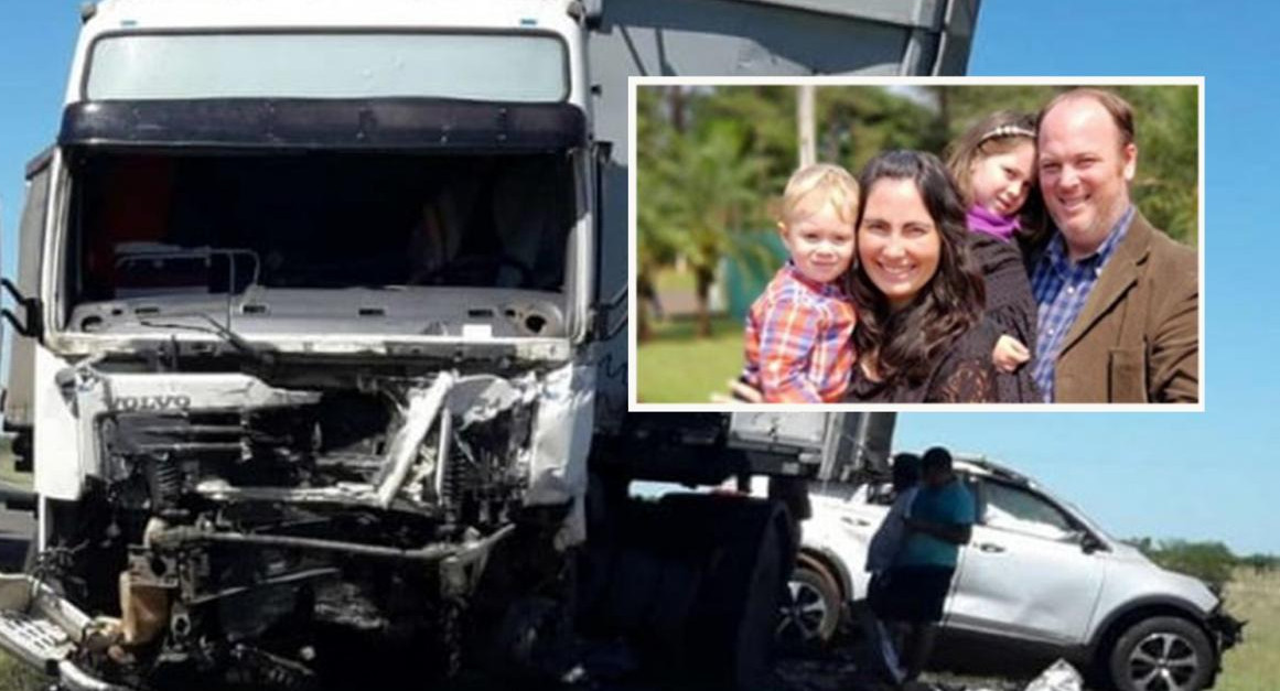 Tragedia en Paso de los Libres, choque entre auto y camión, muerte de una familia