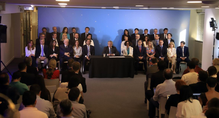 Alberto Fernández en presentación de su Gabinete, AGENCIA NA