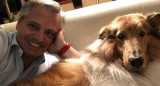 Alberto Fernández y su perro Dylan