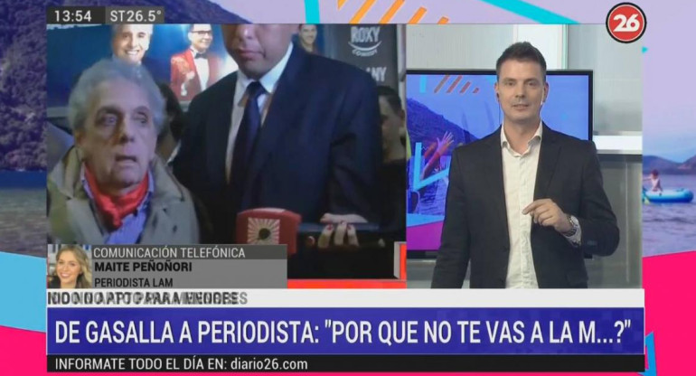 Antonio Gasalla y un exabrupto con periodistas en el Verano 2020, Canal 26