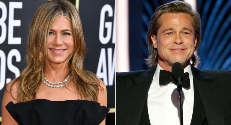 Golden Globes Brad Pitt y Jennifer Aniston
