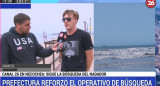 Ignacio, compañero de Ezequiel Bermejo, en el marco de su búsqueda en Necochea, CANAL 26