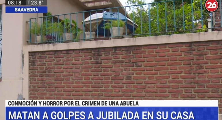 Matan a golpes a una jubilada en su casa de Saavedra, CANAL 26