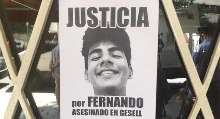 Justicia por Fernando, asesinado en Villa Gesell