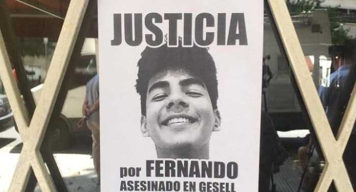 Justicia por Fernando, asesinado en Villa Gesell