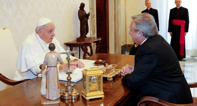 Papa Francisco y Alberto Fernández