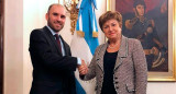 La directora gerente del FMI, Kristalina Georgieva, y el ministro de Economía, Martín Guzmán.