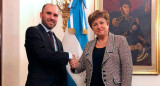 La directora gerente del FMI, Kristalina Georgieva, y el ministro de Economía, Martín Guzmán.