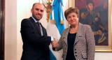 La directora gerente del FMI, Kristalina Georgieva, y el ministro de Economía, Martín Guzmán.