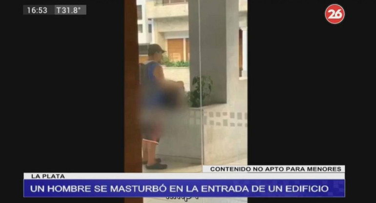 Un hombre se masturbó en La Plata, Canal 26