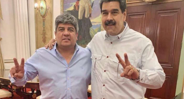 Pablo Moyano y Nicolás Maduro, encuentro en Venezuela