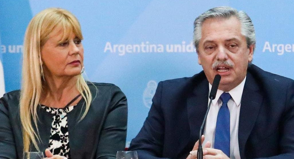 Marcela Losardo y Alberto Fernández