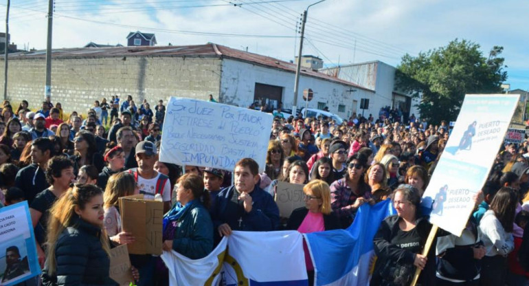 Horror en Puerto Deseado, marcha por Justicia, NA