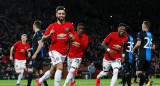 Festejo de Manchester United ante Club Brujas por Europa League, REUTERS