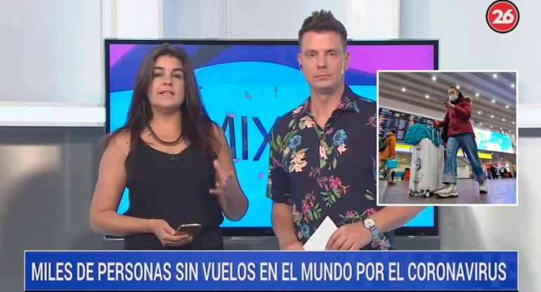 Coronavirus y consecuencias en líneas aéreas, canal 26