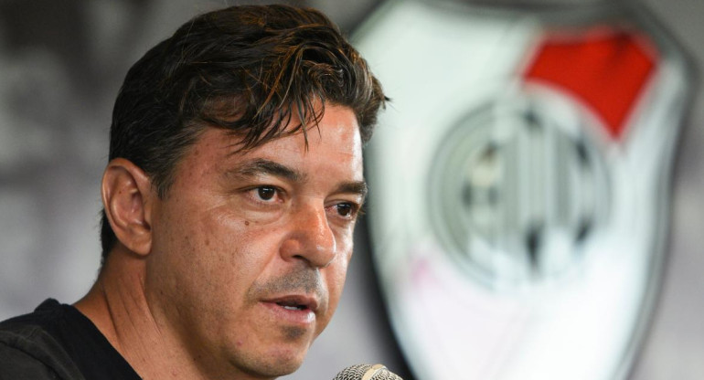 Marcelo Gallardo, DT de River Plate, conferencia, NA