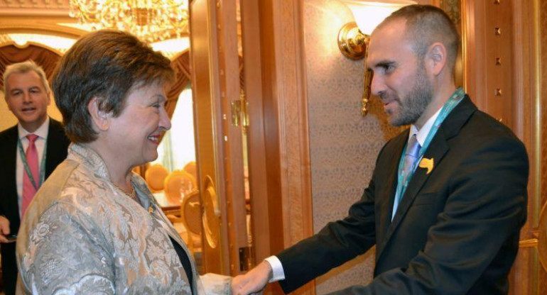El ministro de Economía, Martín Guzmán, y la titular del organismo, Kristalina Georgieva