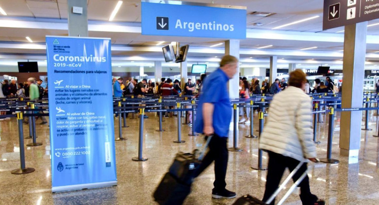 Coronavirus en Argentina, aeropuerto, controles, NA