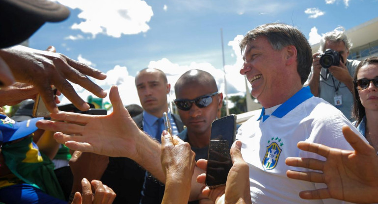 Jair Bolsonaro en marcha en Brasil, REUTERS