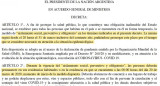 Coronavirus, decreto que limita la circulación y detalla las excepciones, Gobierno de Alberto Fernández