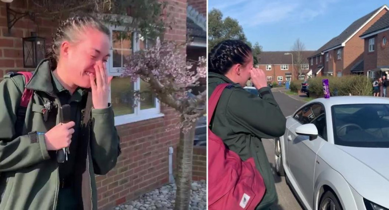 Médica llora de emoción cuando la aplauden al salir a trabajar en Reino Unido