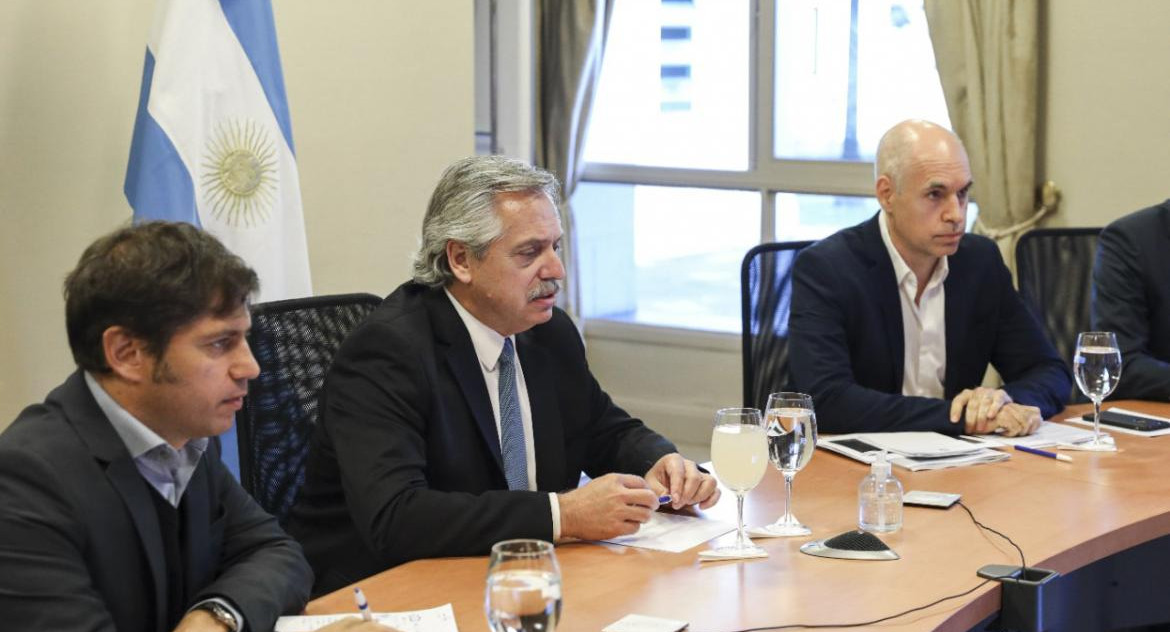 Teleconferencia de Alberto Fernández junto a Kicillof, Rodríguez Larreta y gobernadores, AGENCIA NA