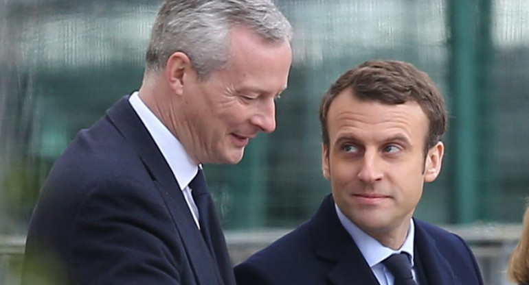 Bruno Le Maire y Emmanuel Macron, finanzas en Francia