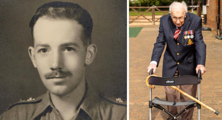 Tom Moore, veterano del Ejército de 99 años recauda más de U$S 2 millones para combatir el coronavirus, REUTERS