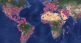 Coronavirus en el mundo, foto artística