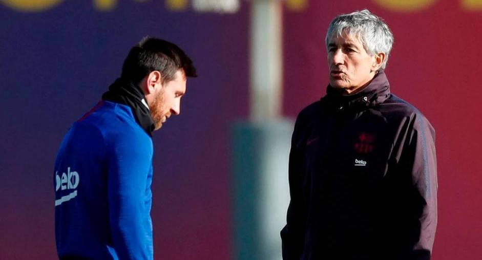 Barcelona, Lionel Messi y Quique Setién