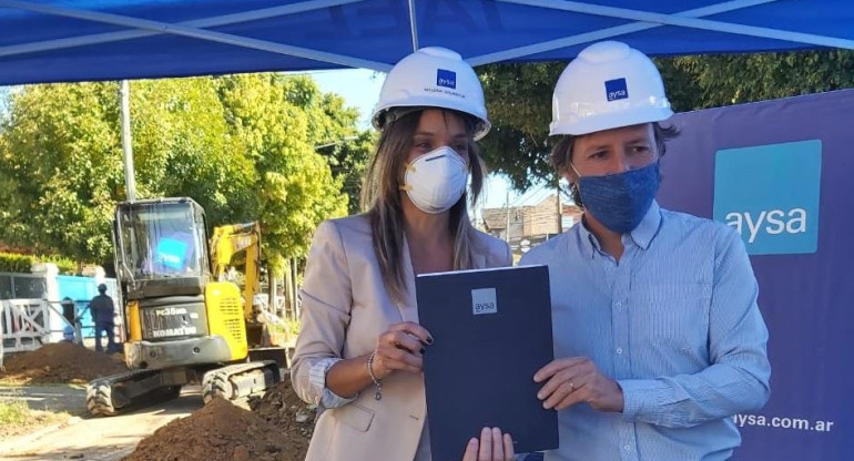 Malena Galmarini recorrió obras en San Miguel junto a intendente Méndez