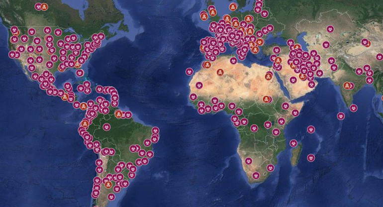 Coronavirus en el mundo, mapa contagios