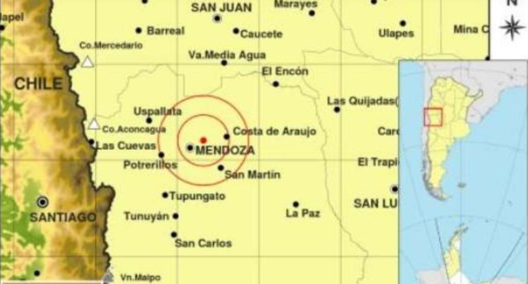 Temblor en Mendoza durante la cuarentena