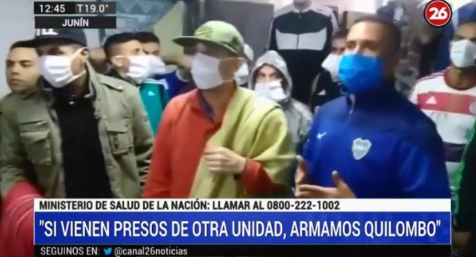 Reclamo de presos de Junín por supuesta de llegada de otros presos infectados, CANAL 26