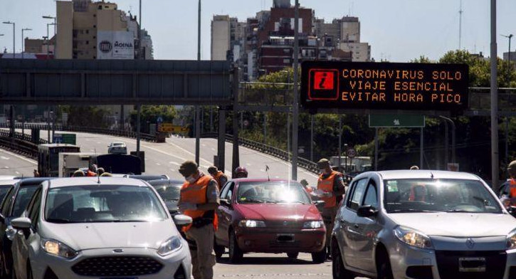 Coronavirus en Argentina, tránsito