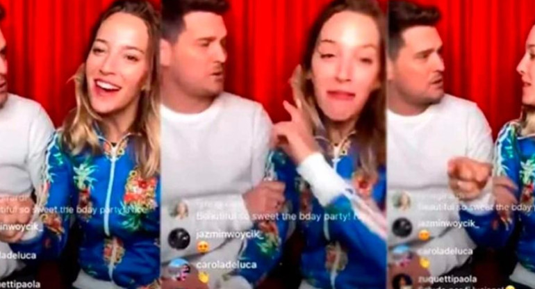 Michael Buble y Luisana Lopilato en vivo de Instagram