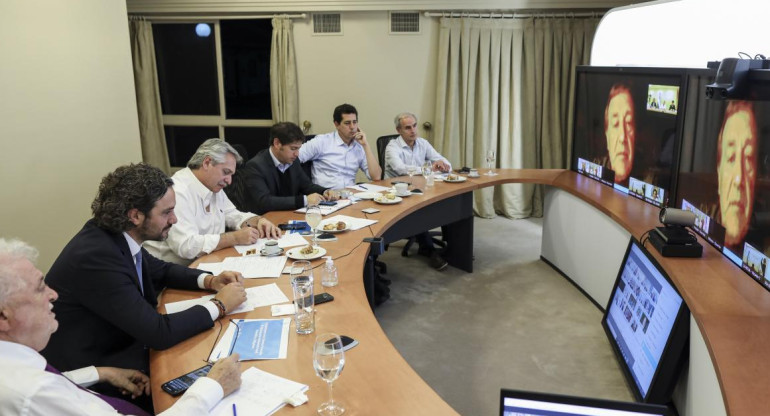 Coronavirus en Argentina, reunión de gobernadores con Alberto Fernández, NA