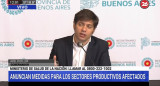 Anuncios económicos de Axel Kicillof, gobernador de Provincia, Canal 26