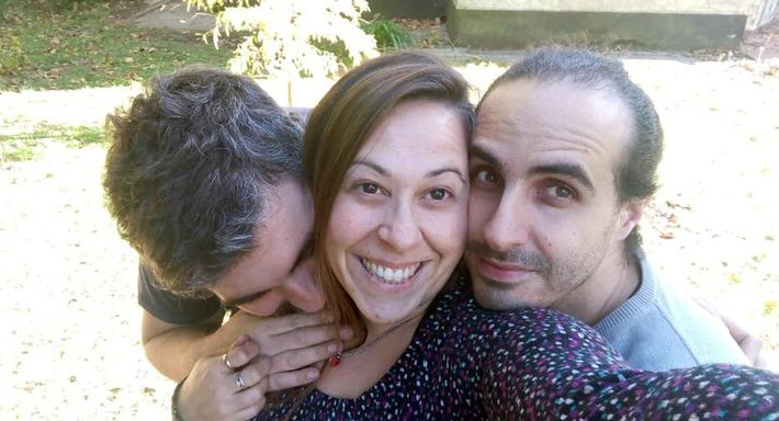  Cecilia Figlioli, vive con dos novios, Juan Pablo y Sebastián