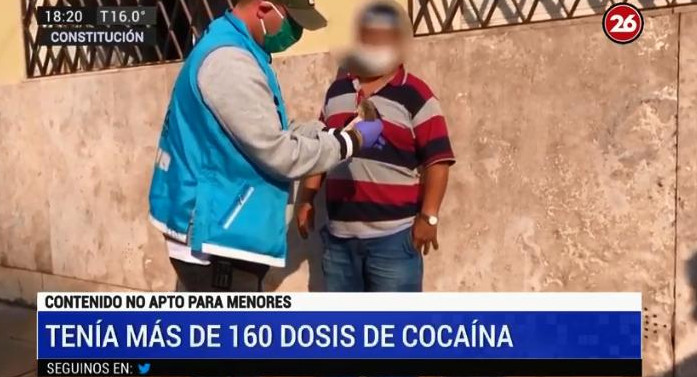 Taxista detenido en Constitución con dosis de cocaína, CANAL 26