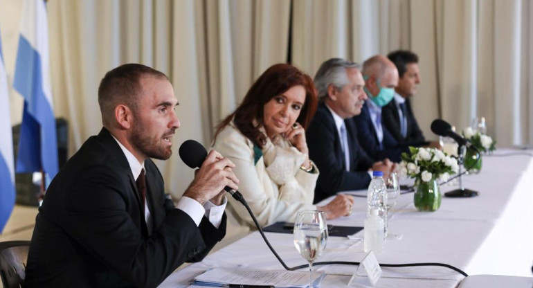 Martín Guzmán, Cristina Kirchner y Alberto Fernández, AGENCIA NA