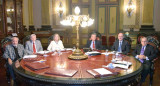 La Corte Suprema de Justicia de la provincia de Buenos Aires. De izquierda a derecha: Sergio Gabriel Torres, Luis Esteban Genoud, Daniel Fernando Soria (presidente), Eduardo Néstor de Lázzari, Eduardo Julio Pettigiani, Hilda Kogan.