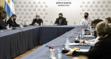 Sergio Massa junto a jefes de bloque en Diputados
