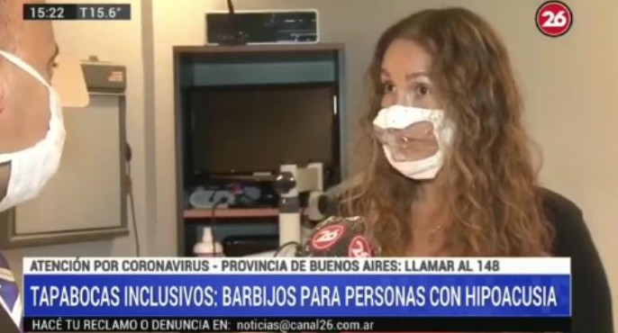 Coronavirus en Argentina, barbijos solidarios, Canal 26