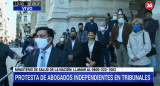 Protesta de abogados en Tribunales, coronavirus en Argentina, Canal 26