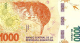 Billete de 1000 pesos, pesos argentinos, NA